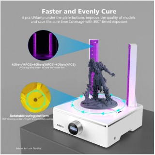 Original ELEGOO Mercury XS Bundle Washing and Curing Machine Large Size 360 Degree Exposure